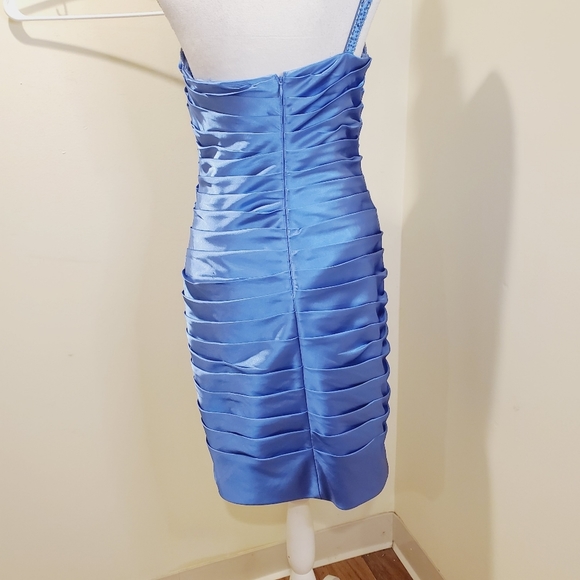 ADRIANA PAPELL blue party formal one shoulder dress Size 8 - Picture 7 of 11